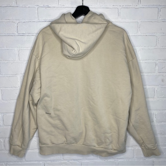 Pangaia Bone Beige Tan Pullover Organic Recycled Cotton Hoodie Size Medium - Picture 7 of 12